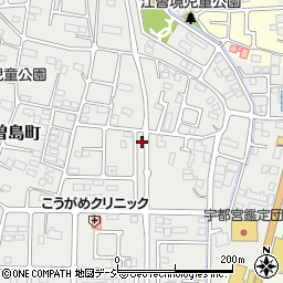 栃木県宇都宮市江曽島町周辺の地図