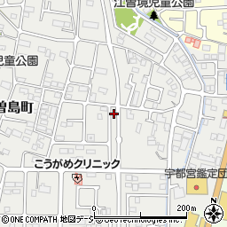 栃木県宇都宮市江曽島町周辺の地図