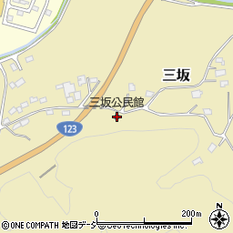 三坂公民館周辺の地図