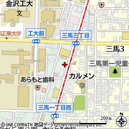 松屋 金沢工大前店周辺の地図