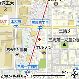金沢中警察署三馬交番周辺の地図