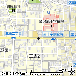 三馬日赤病院前周辺の地図