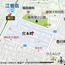 栃木県宇都宮市宮本町周辺の地図