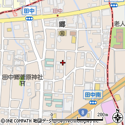 石川県白山市田中町周辺の地図