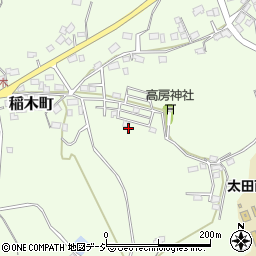 茨城県常陸太田市稲木町周辺の地図