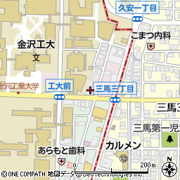 石川県野々市市高橋町24-3周辺の地図