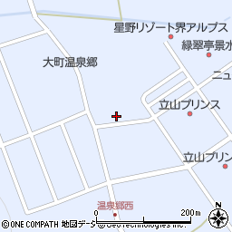 長野県大町市平（大町温泉郷）周辺の地図
