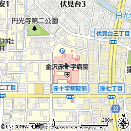金沢赤十字病院周辺の地図