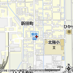 石川県白山市新田町周辺の地図