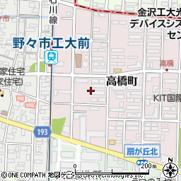 石川県野々市市高橋町16周辺の地図