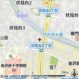 石川県金沢市伏見台3丁目1周辺の地図