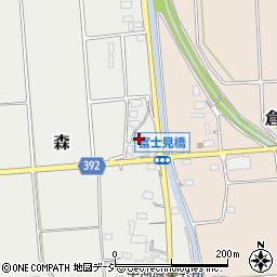 長野県千曲市森410-1周辺の地図