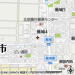 石川県白山市蕪城周辺の地図