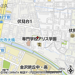 石川県金沢市伏見台1丁目4周辺の地図