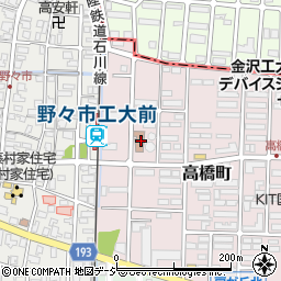 石川県野々市市高橋町3-32周辺の地図