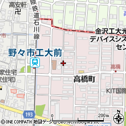 石川県野々市市高橋町3周辺の地図