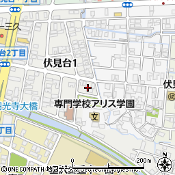 石川県金沢市伏見台1丁目3周辺の地図