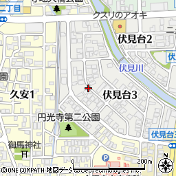 石川県金沢市伏見台3丁目9周辺の地図