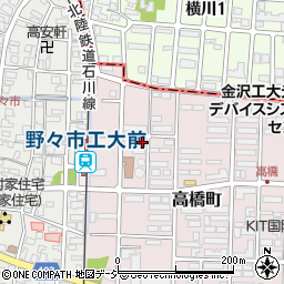 石川県野々市市高橋町3-4周辺の地図