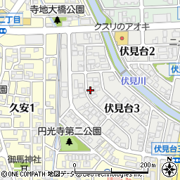 石川県金沢市伏見台3丁目周辺の地図