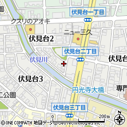 石川県金沢市伏見台周辺の地図