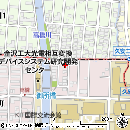 石川県野々市市高橋町8-34周辺の地図