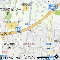 石川県野々市市若松町23-6周辺の地図