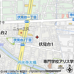 石川県金沢市伏見台1丁目11周辺の地図
