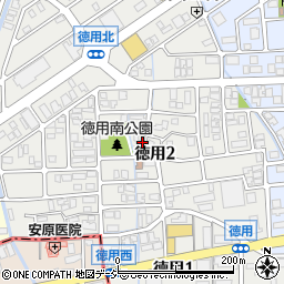 石川県野々市市徳用周辺の地図