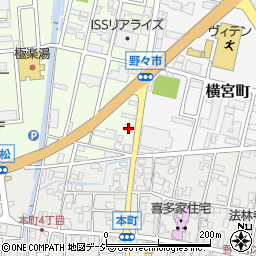 石川県野々市市若松町22-7周辺の地図