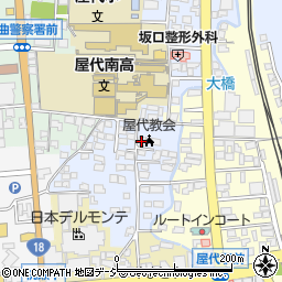日本キリスト合同教会屋代教会周辺の地図