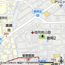 石川県野々市市徳用町周辺の地図