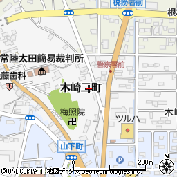 茨城県常陸太田市木崎二町1941-2周辺の地図
