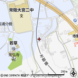 茨城県常陸大宮市石沢1564-17周辺の地図