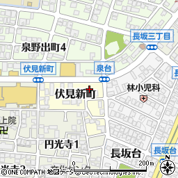 石川県金沢市伏見新町332周辺の地図
