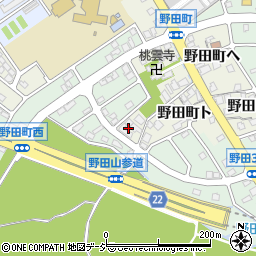 石川県金沢市野田町レ周辺の地図