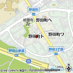 石川県金沢市野田町ト周辺の地図
