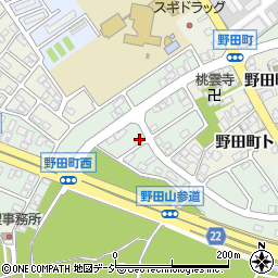 石川県金沢市野田3丁目60周辺の地図