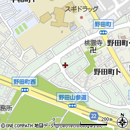 石川県金沢市野田3丁目12周辺の地図