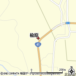 富山県富山市楡原周辺の地図
