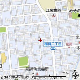 石川県野々市市稲荷周辺の地図