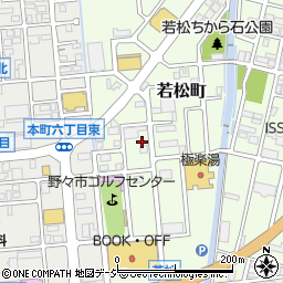 石川県野々市市若松町14-16周辺の地図