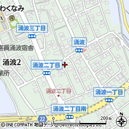 石川県金沢市涌波周辺の地図