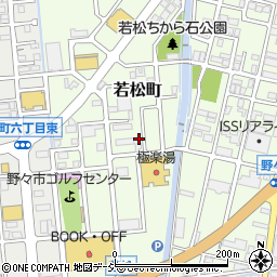 石川県野々市市若松町13-74周辺の地図