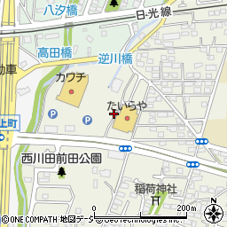 栃木県宇都宮市西川田町1052周辺の地図