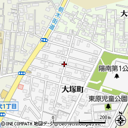 栃木県宇都宮市大塚町周辺の地図