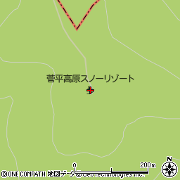 菅平高原スノーリゾート・太郎エリア周辺の地図
