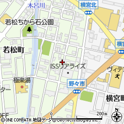 石川県野々市市若松町周辺の地図