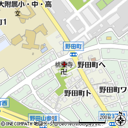 石川県金沢市野田町チ周辺の地図