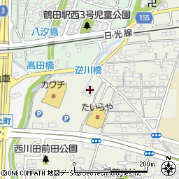 栃木県宇都宮市西川田町1054周辺の地図
